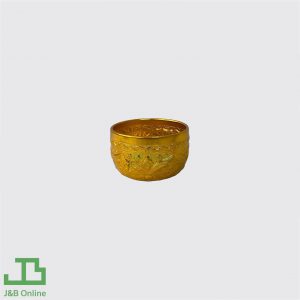 Gold Aluminum Water Bowl Card pattern 10cm pack 4 SP000006